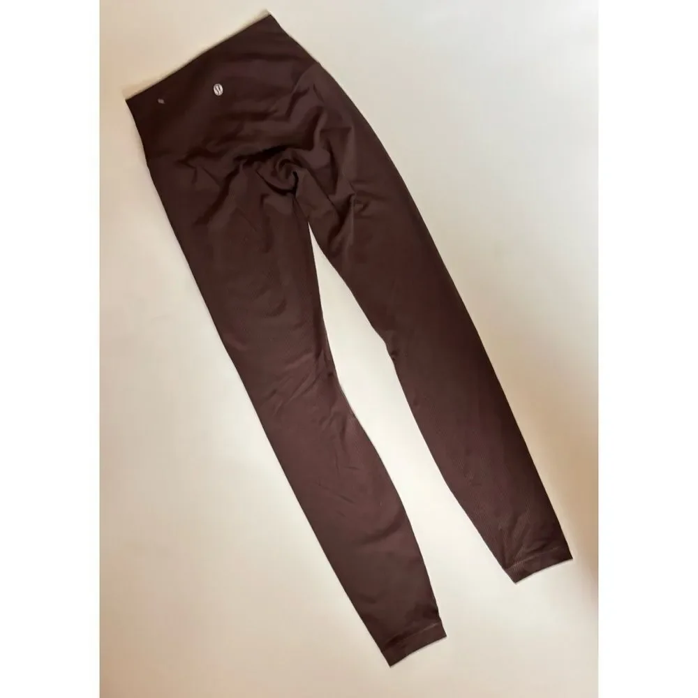lululemon Align™ High-Rise Ribbed Pant 28” in Espresso Size 4 ~ excellent